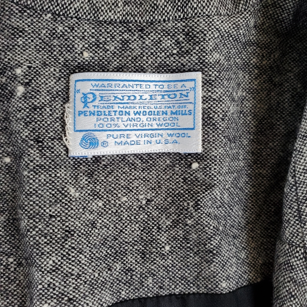 Pendleton Vintage Virgin Wool Tweed Bomber Jacket Size 20W - Picture 10 of 13